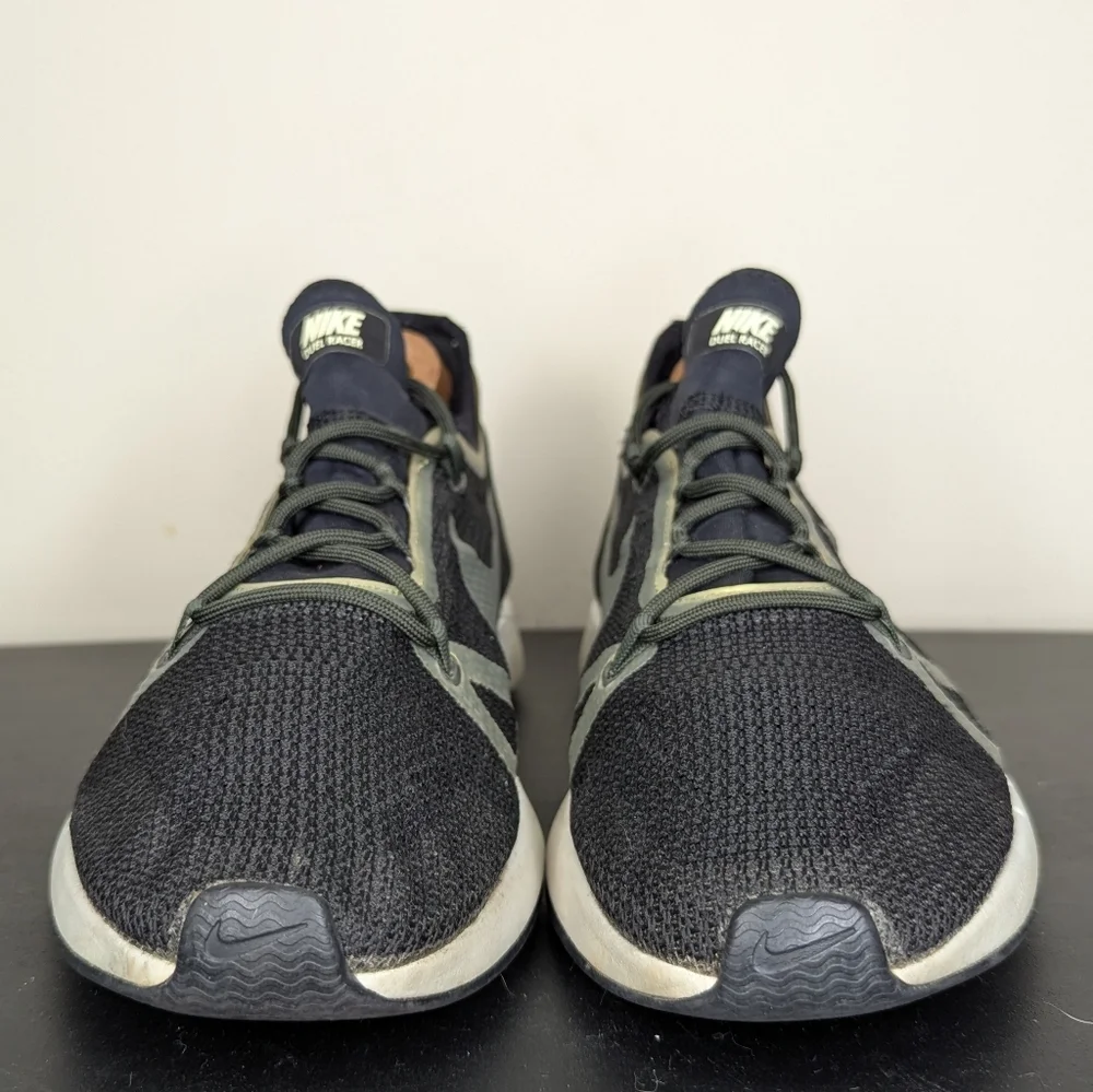 Nike Men's Duel Racer Black Olive Green Sport Sneakers size 10.5